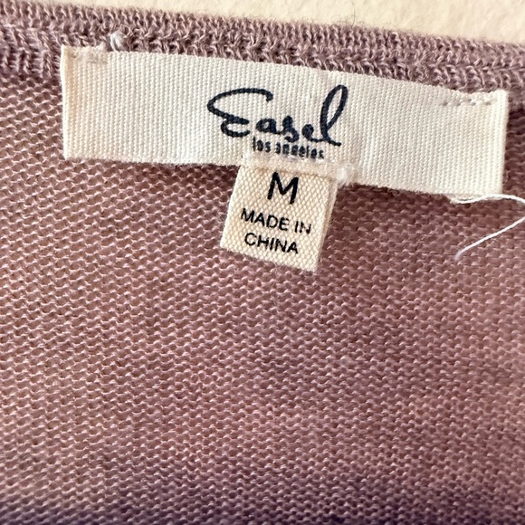 Easel NWOT New Without Tags Floral Long Sleeve Tunic Top, size M, Mauve Purple - Picture 3 of 10